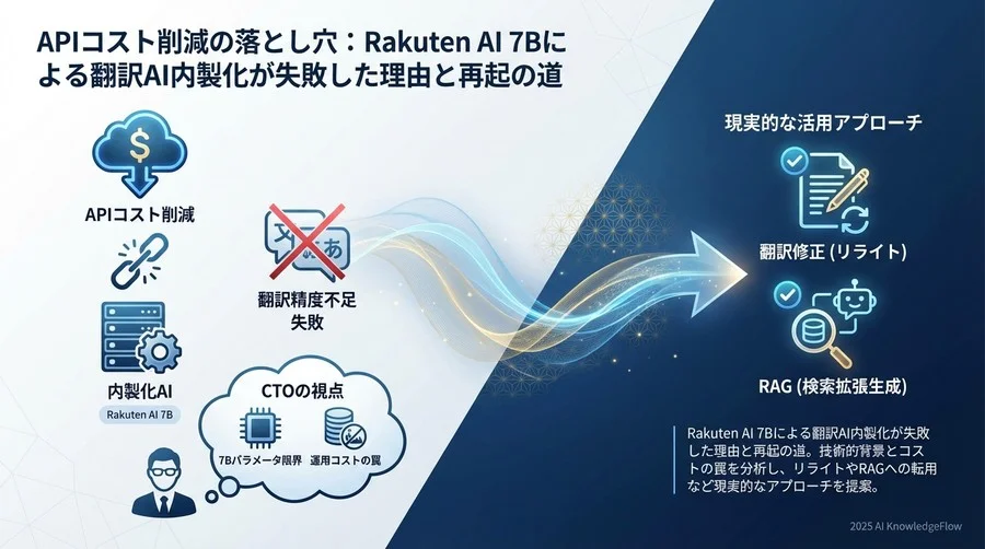 失敗要因の解剖1：7Bパラメータの限界と「翻訳能力」の誤算 - Section Image