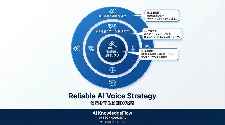 AI音声クローン導入の『見えないコスト』と3階層リスク管理：信頼を守る動画DX戦略 - Conclusion Image