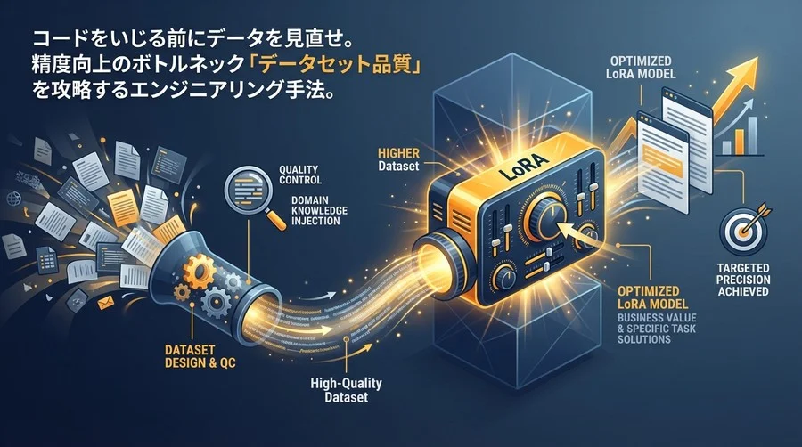 LoRA学習の精度はデータで決まる。コード修正の前に見直すべきデータセット設計と品質管理の鉄則