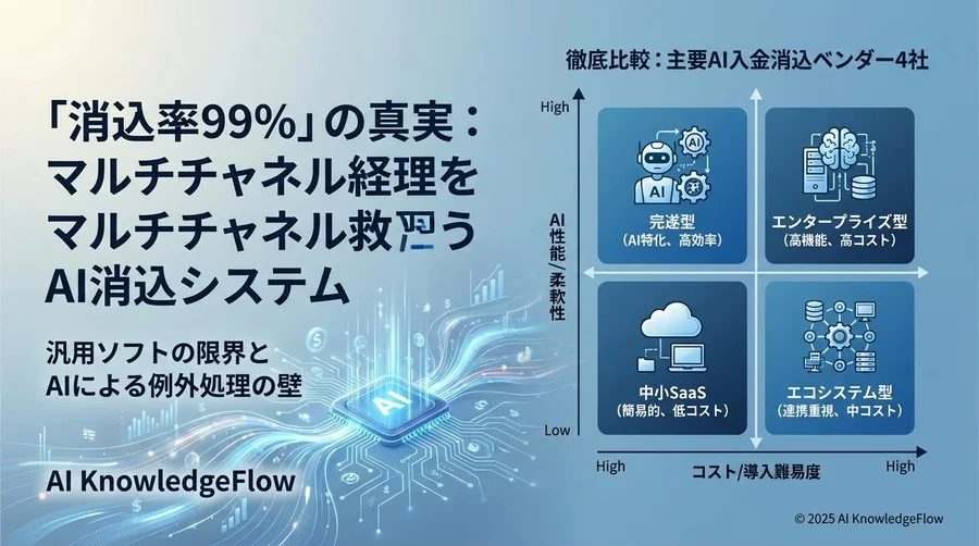 徹底比較：主要AI入金消込ベンダー4社の強みと弱み - Section Image
