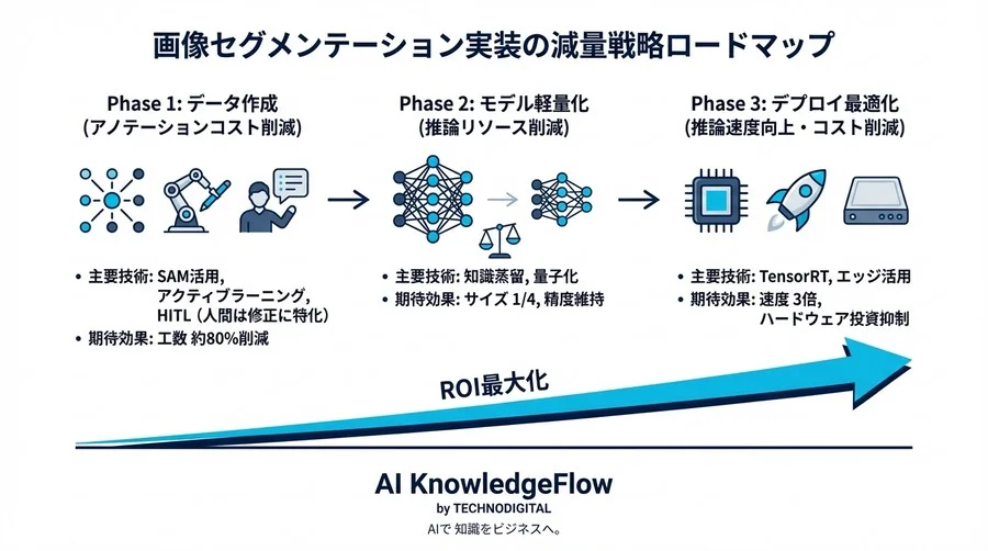 画像セグメンテーションの「コスト」と「速度」を劇的に改善する減量戦略の実装ロードマップ - Conclusion Image