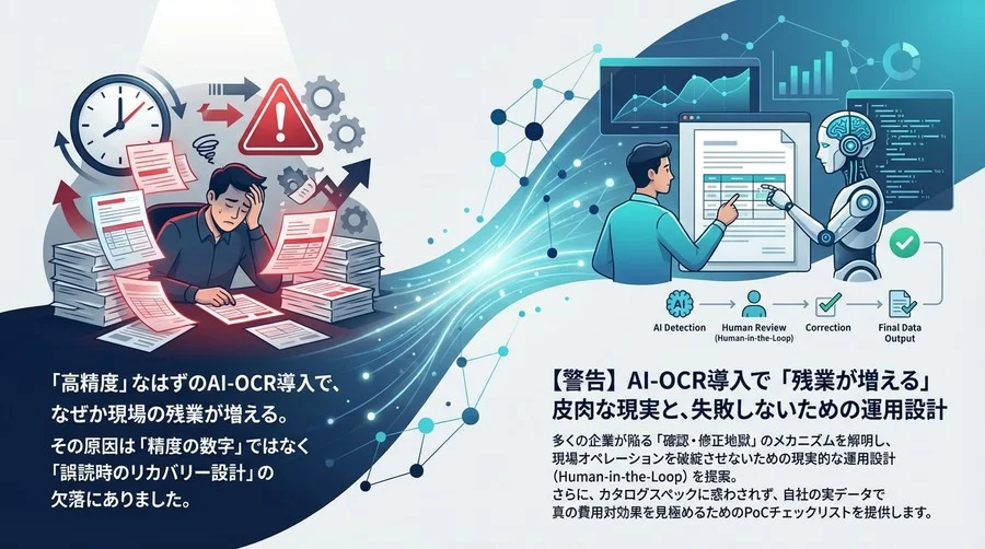 【警告】AI-OCR導入で「残業が増える」皮肉な現実と、失敗しないための運用設計