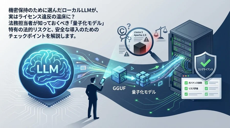 GGUF量子化モデルの商用利用は「黒」か？CTOが直視すべき法的リスクとコンプライアンス対策