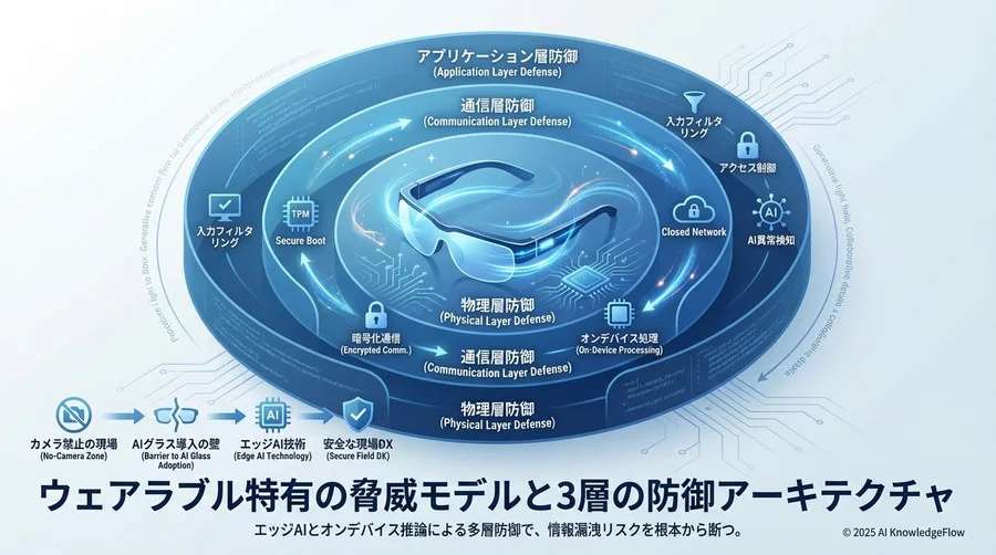 ウェアラブル特有の脅威モデルと3層の防御アーキテクチャ - Section Image