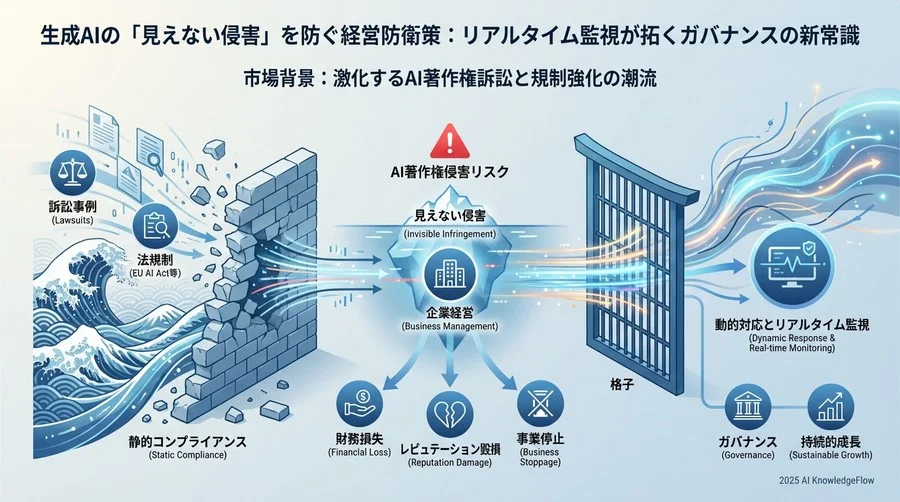 市場背景：激化するAI著作権訴訟と規制強化の潮流 - Section Image