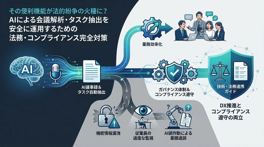 AI議事録のタスク抽出が招く法的リスクとは？安全な運用のための技術・法務連携ガイド