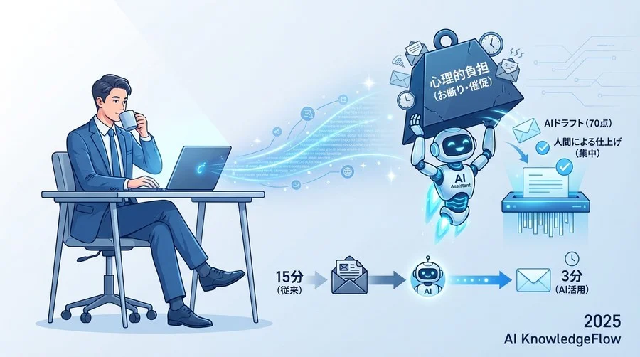 Tip 3: 心理的負担が大きい「お断り・催促」メールを任せる - Section Image