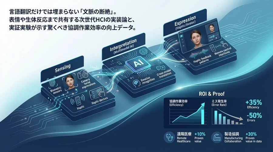 言語翻訳の次は「感覚共有」へ。非言語情報をDXする次世代HCIの実装基盤とROI