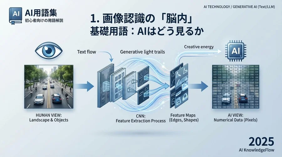 1. 画像認識の「脳内」基礎用語：AIはどう見るか - Section Image