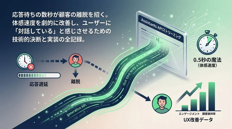 応答速度0.5秒の魔法：Assistants APIストリーミングが「待てない」ユーザーを救う技術的決断
