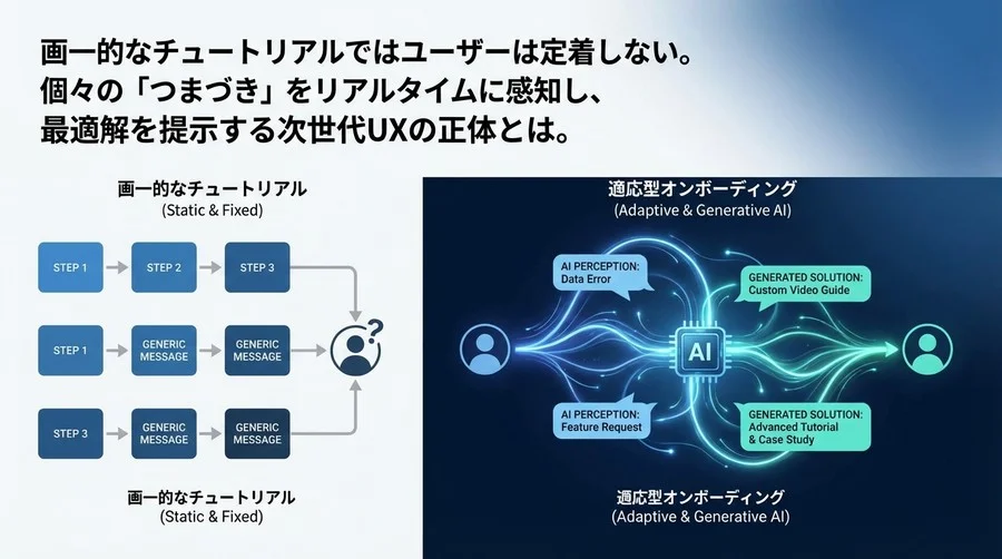 画一的なチュートリアルはなぜ失敗するのか？生成AIが実現する「適応型オンボーディング」という新常識