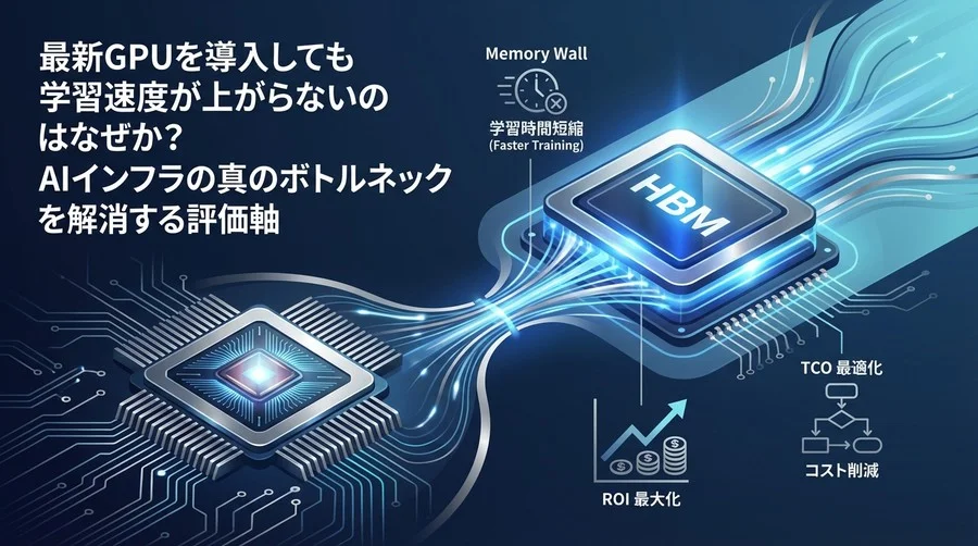 最新GPUでも学習が遅い？AIインフラの投資対効果を最大化するHBM評価指標