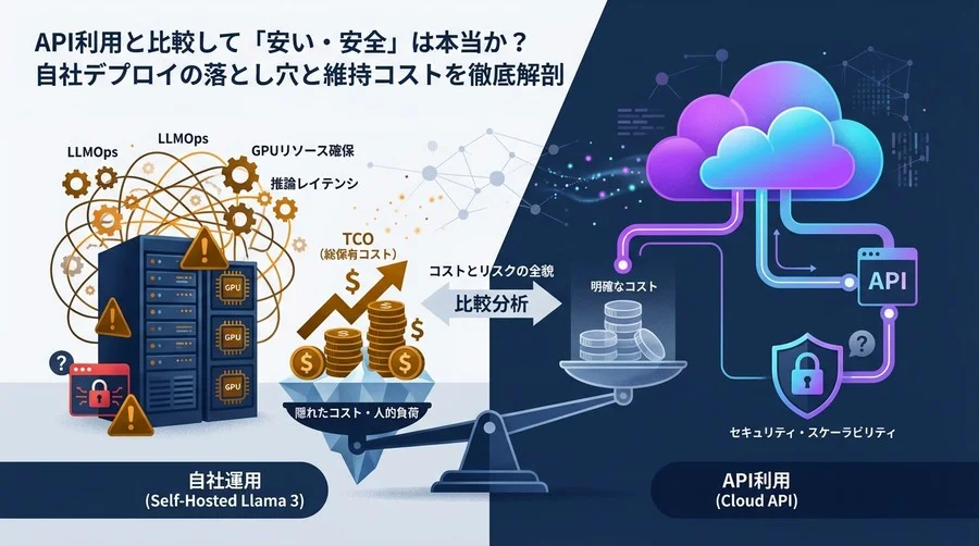 Llamaモデル自社運用は本当に安い？API利用と比較したコストとリスクの全貌