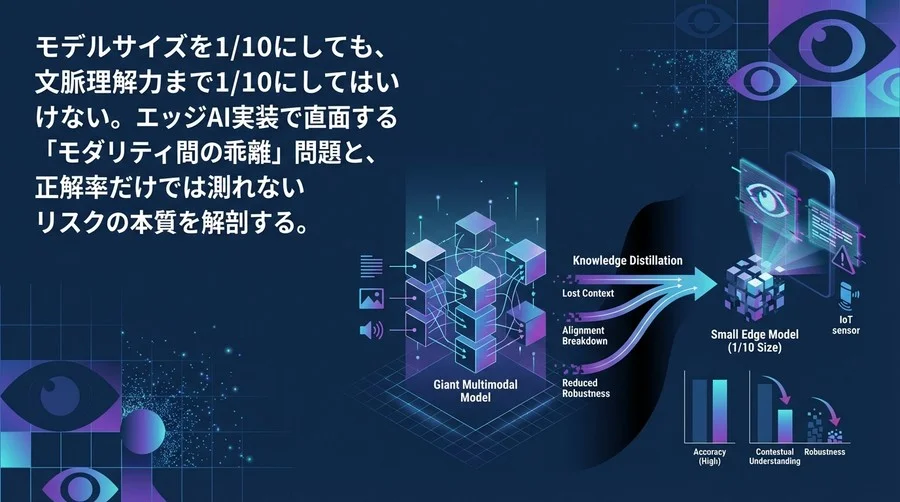マルチモーダル蒸留の落とし穴：モデルサイズ1/10で失われる「文脈」とエッジAI実装の隠れたリスク