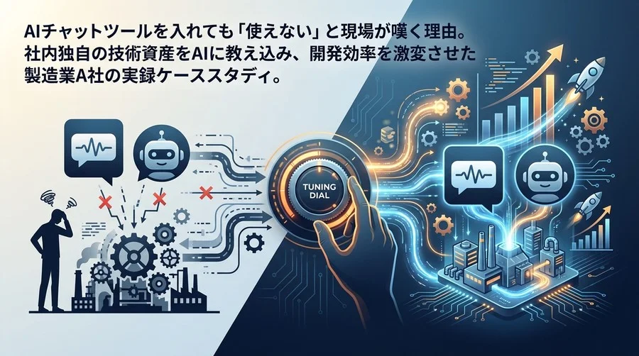 「ChatGPTは使えない」と嘆く現場へ。独自フレームワークを学習させ開発効率を激変させた製造業A社の全記録