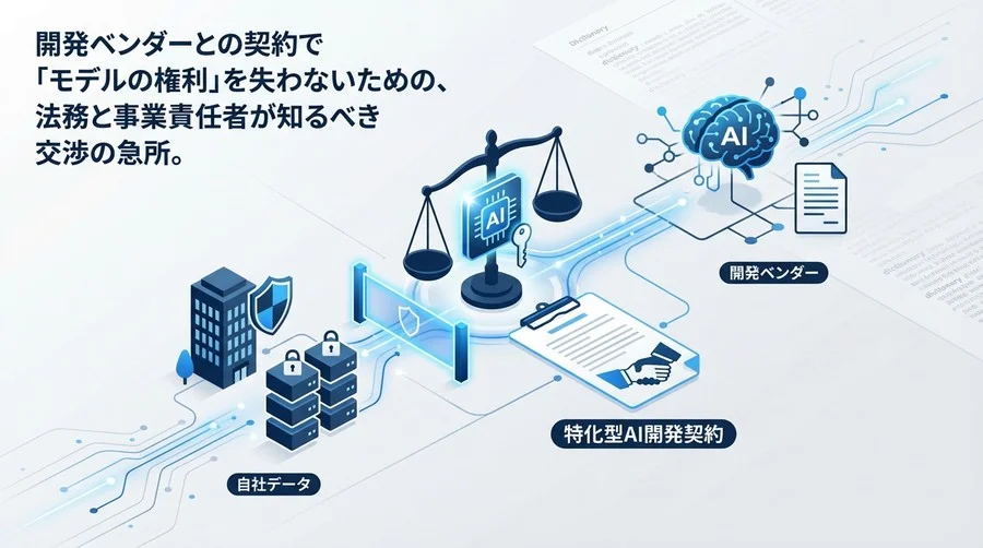 特化型AI開発の契約実務：モデル権利と自社データを守る交渉の急所