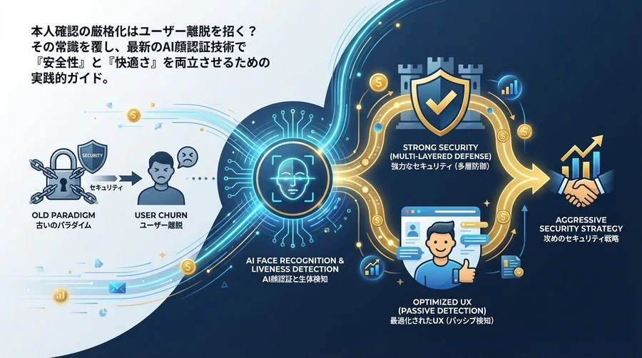 eKYCの「厳格化＝ユーザー離脱」は過去の話。AI顔認証と生体検知で実現する、攻めのセキュリティ戦略