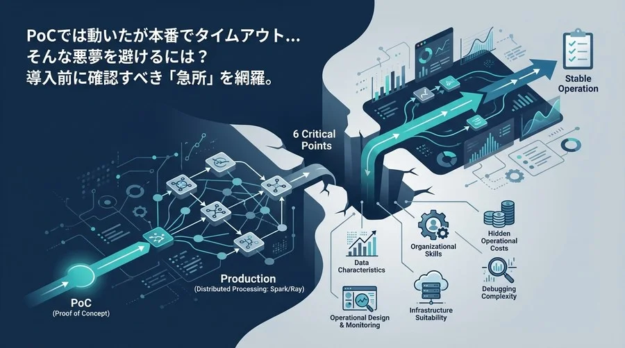 分散処理導入の落とし穴：SparkやRay採用前に技術リーダーが検証すべき6つの「急所」