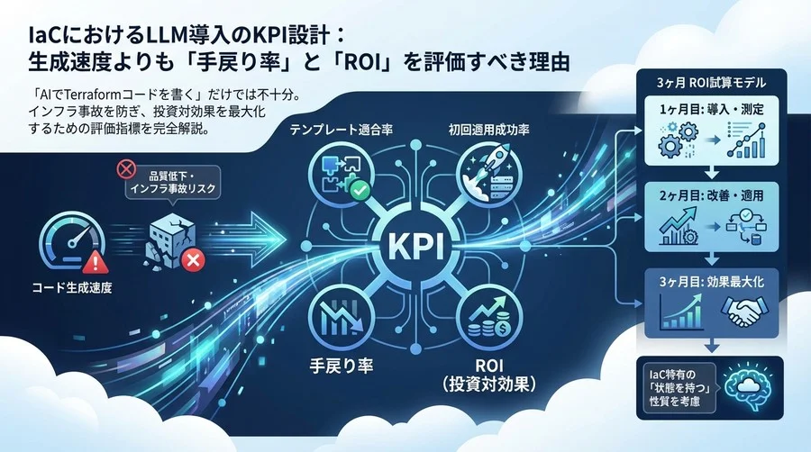 IaCにおけるLLM導入のKPI設計：生成速度よりも「手戻り率」と「ROI」を評価すべき理由