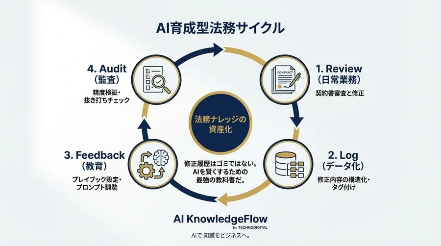 契約書レビューAIの「チェック形骸化」を防ぐ！法務主導の再学習サイクル構築術 - Conclusion Image