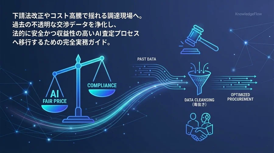 下請法リスクをゼロにするAI適正価格シミュレーション導入：過去データの「毒抜き」から始める調達DXの実務