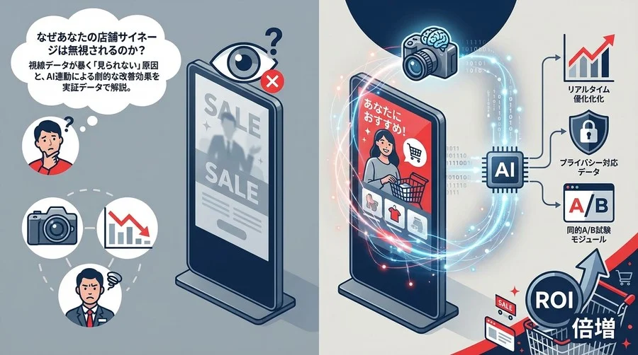 店舗サイネージの「視聴率」を倍増させるAIカメラ連動の科学と実装ロードマップ