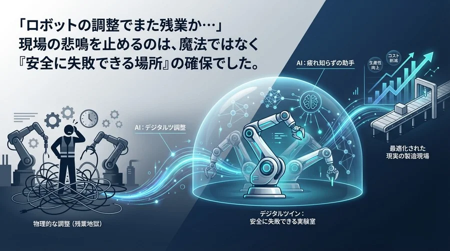 「ロボット調整の残業地獄」を終わらせる。魔法ではなく『安全に失敗できる実験室』を持つという選択