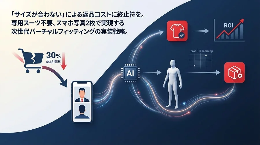 返品率30%の壁を破る：スマホ写真2枚で完結するAIサイズ推論の実装戦略とROI