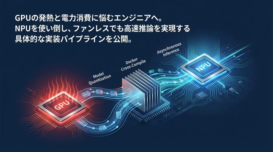 エッジAIの発熱問題を解決するNPU実装ガイド：省電力とリアルタイム推論を両立させる量子化・最適化パイプライン