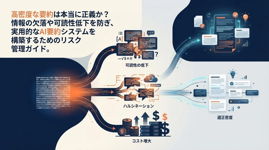 高密度なAI要約は「毒」になる？Chain of Densityの実装リスクと適正ラインの境界線