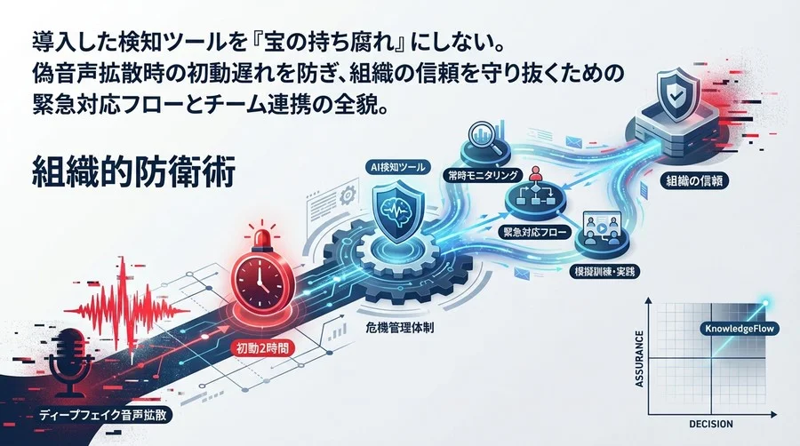 政治的なりすまし音声拡散の「初動2時間」を制する組織的防衛術：AI検知ツールの運用と危機管理体制の完全設計