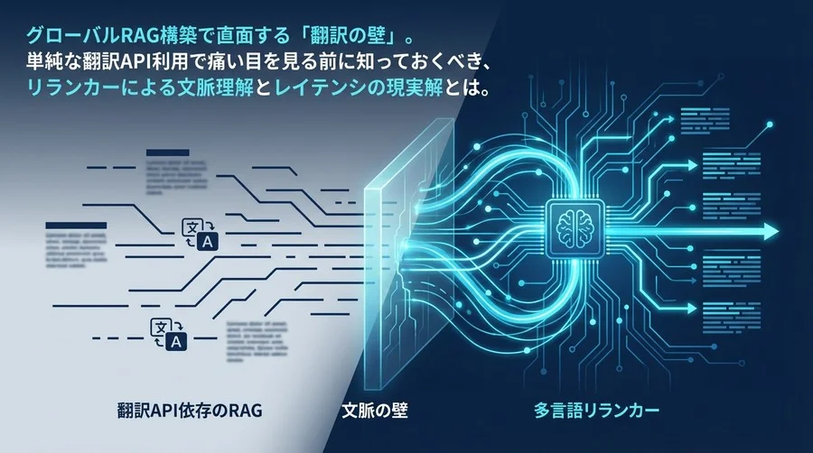 翻訳API依存のRAGはなぜ失敗する？多言語リランカー導入で挑む「文脈の壁」突破戦略