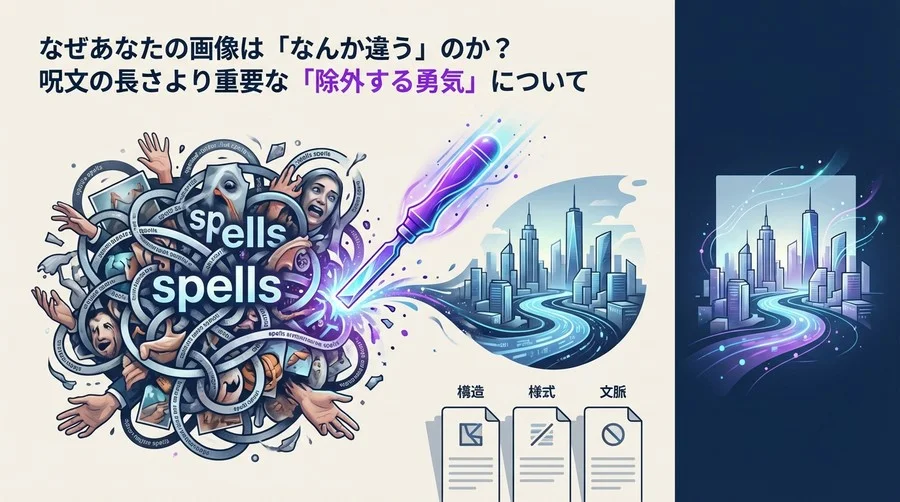 なぜ画像生成AIは「呪文」を盛るほど迷走するのか？プロンプトを「彫刻」に変える引き算の思考法