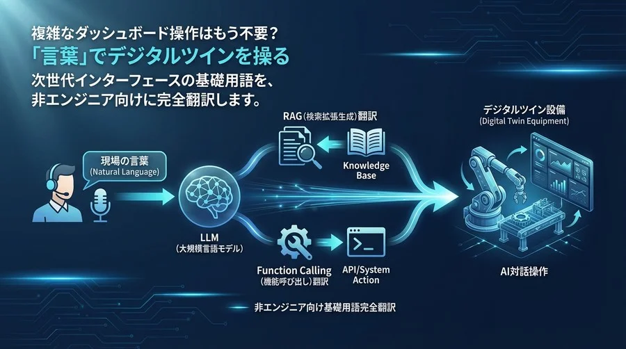 現場の「言葉」で設備が動く？デジタルツイン×生成AI対話操作の基礎用語を完全翻訳【製造業DX】