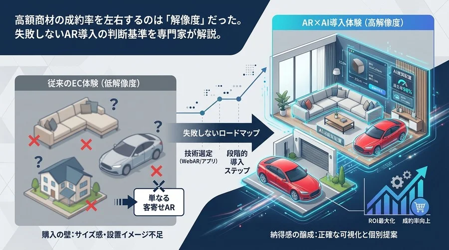 高額商材の成約率は「解像度」で決まる。失敗しないAR×AI導入の判断基準