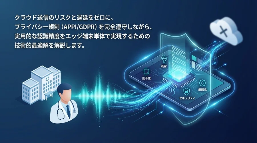 医療現場の「完全オフライン」音声認識実装：プライバシーと遅延を制するオンデバイスAI設計論