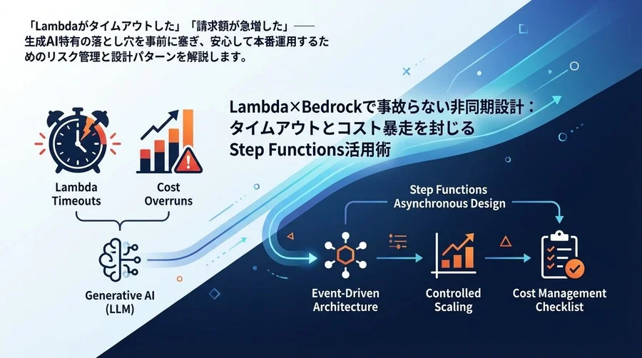 Lambda×Bedrockで事故らない非同期設計：タイムアウトとコスト暴走を封じるStep Functions活用術