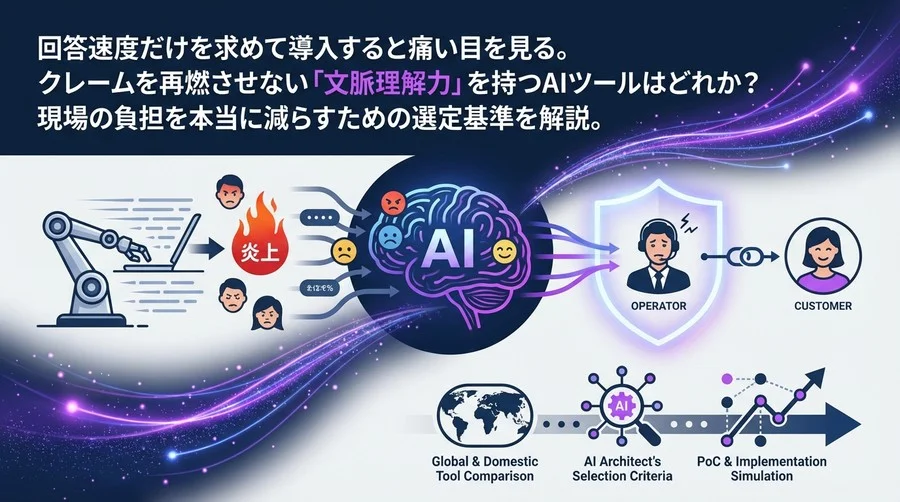 CS対応の自動化で「炎上」しないために。感情分析AIがオペレーターを救う真の理由と選定基準