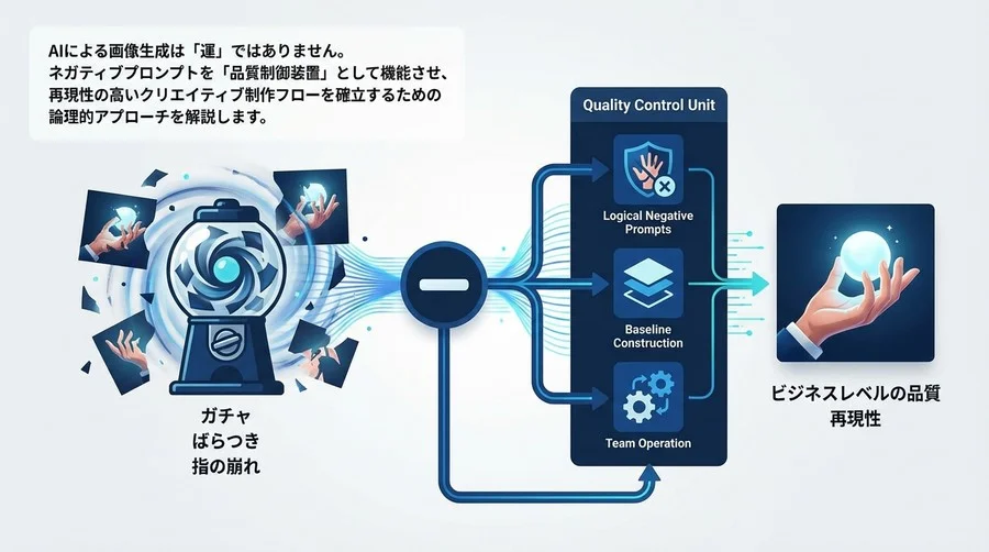 画像生成AIの品質は「引き算」で決まる：論理的なネガティブプロンプトの業務実装ガイド