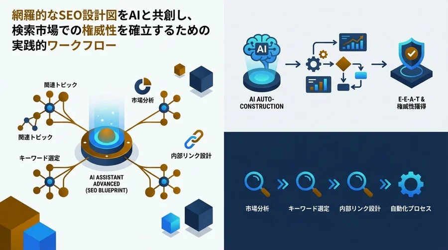 Gemini Advancedで描くSEO設計図：トピッククラスター自動構築と権威性獲得の技術
