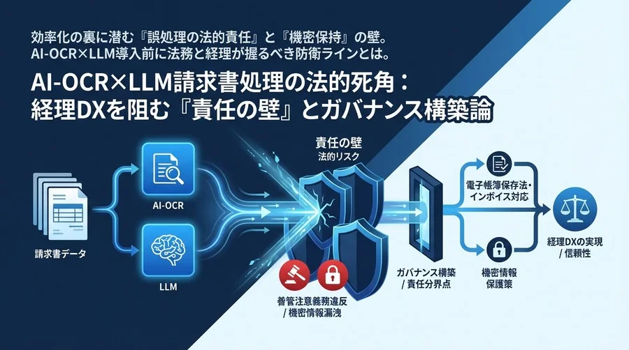AI-OCR×LLM請求書処理の法的死角：経理DXを阻む「責任の壁」とガバナンス構築論