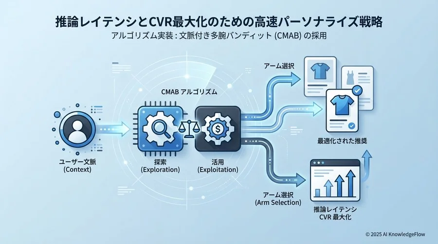 アルゴリズム実装：文脈付き多腕バンディット（CMAB）の採用 - Section Image