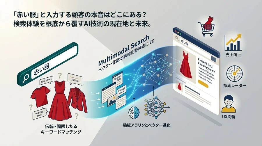 「赤い服」の検索意図をAIはどう読む？EC売上を変えるマルチモーダル技術の正体