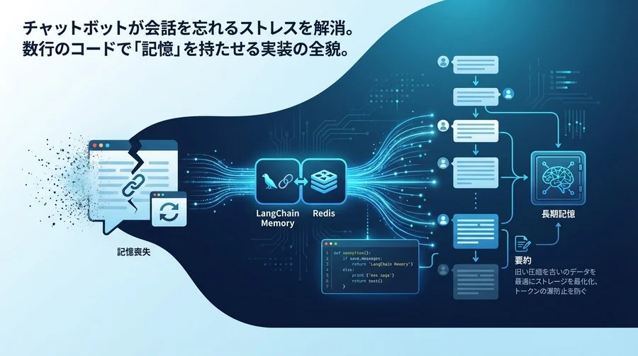 チャットボットの「記憶喪失」を防げ。LangChainとRedisで実装する会話履歴の完全永続化