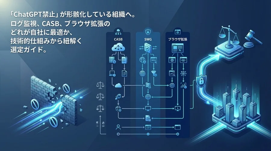 「ChatGPT禁止」はもう限界？シャドーAIを安全に監視・制御するツールの選び方とアーキテクチャ徹底比較
