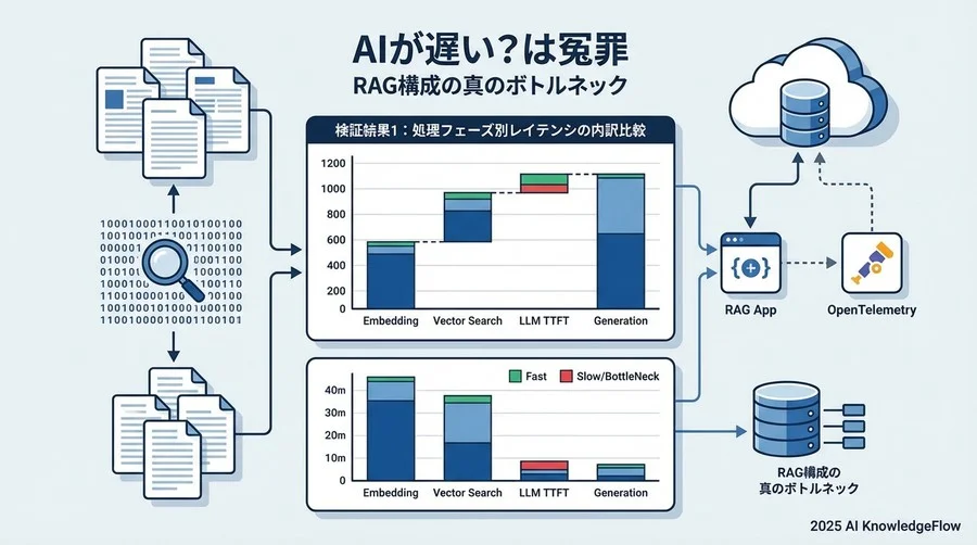 検証結果1：処理フェーズ別レイテンシの内訳比較 - Section Image