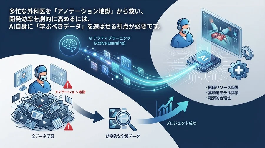 外科医を「アノテーション地獄」から救え：手術動画AIにおけるアクティブラーニング導入の経済的合理性
