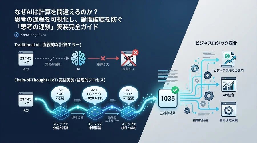 AIの計算ミスを防ぐ：Chain-of-Thought実装とビジネスロジックへの適用