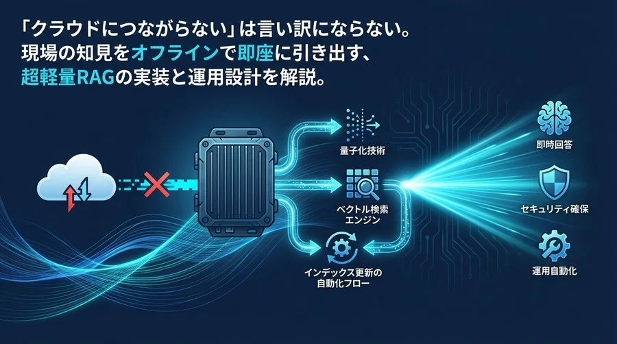 通信断も怖くない。製造現場で動く「エッジRAG」の軽量実装と運用自動化ガイド