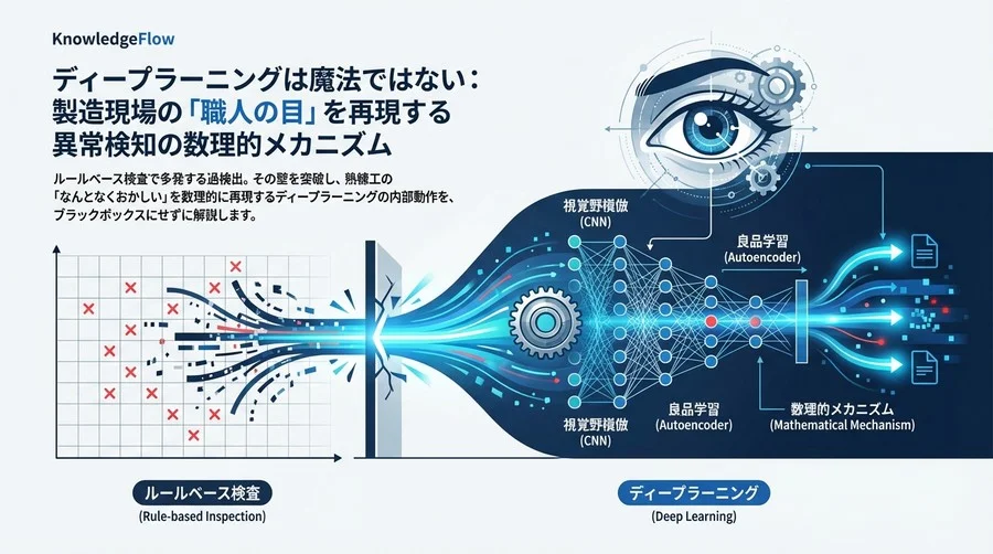 ディープラーニングは魔法ではない：製造現場の「職人の目」を再現する異常検知の数理的メカニズム